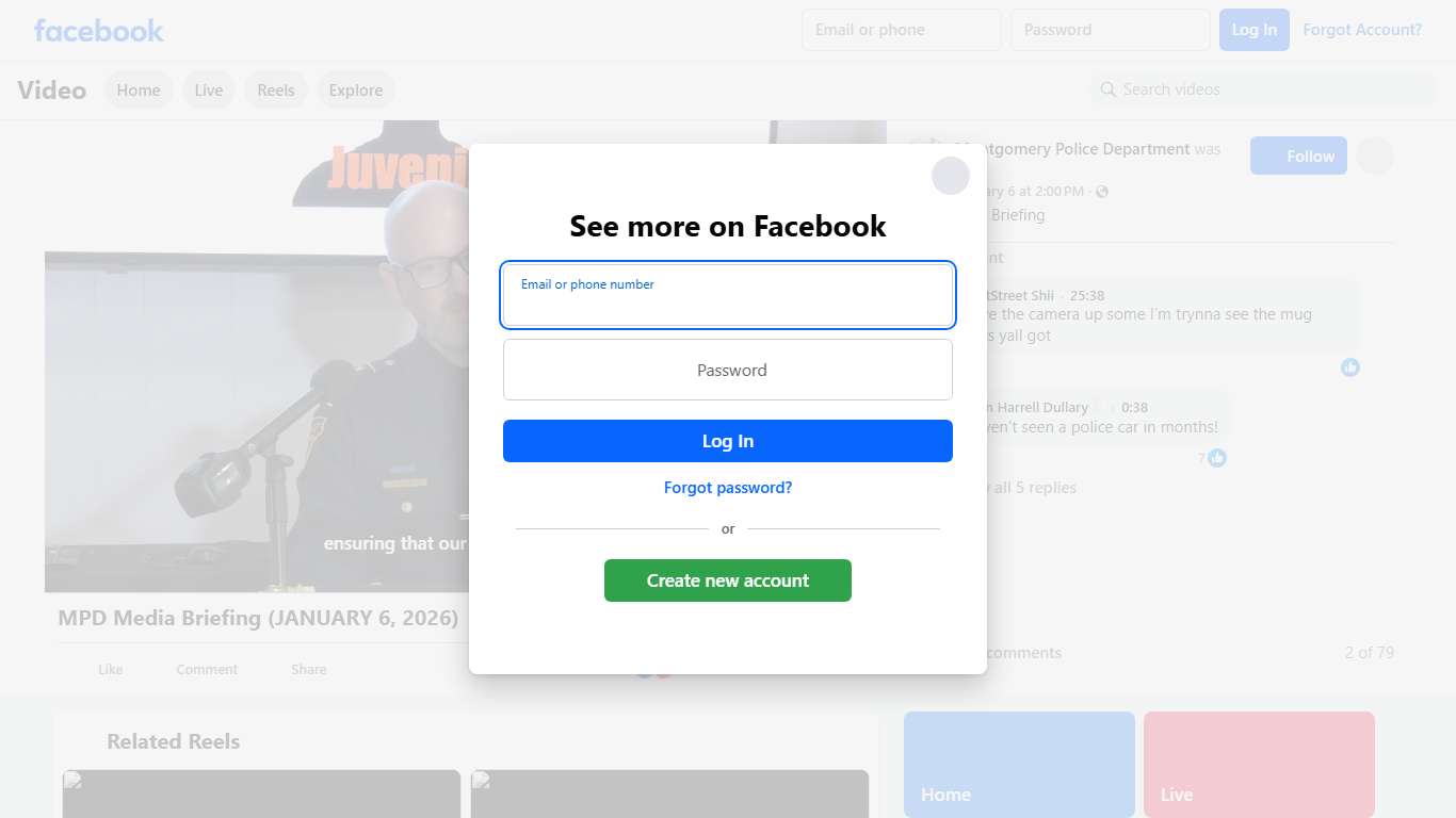 MPD Media Briefing Montgomery Police Department Facebook