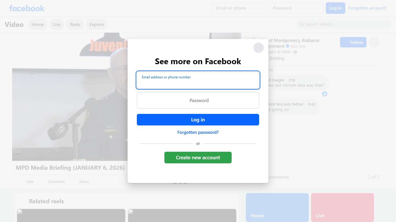 MPD Media Briefing City of Montgomery, Alabama Government Facebook